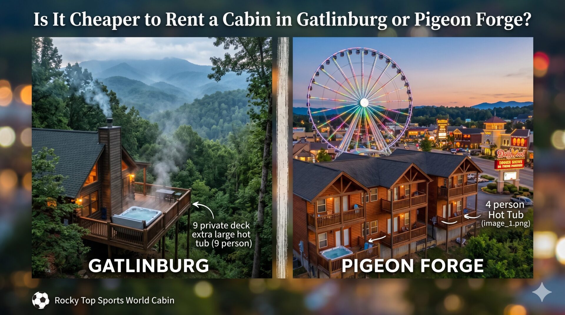 Navigating a vacation to the Great Smoky Mountains usually leads to one big question: Is it cheaper to rent a cabin in Gatlinburg or Pigeon Forge?